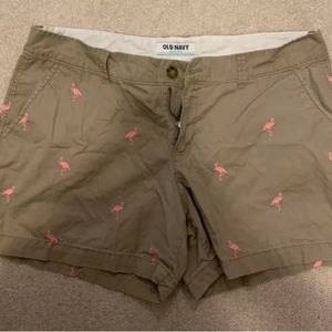 Old Navy Pink Flamingo shorts size 12